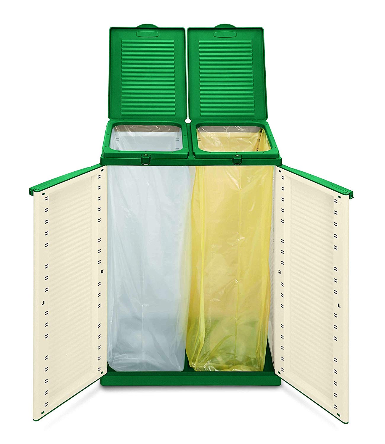 Terry, Ecocab 2, Cabinet for Selective Waste Collection 2 Compartments - 68x39x88.7 cm, Beige, 68x39x88,7 cm - Image 3