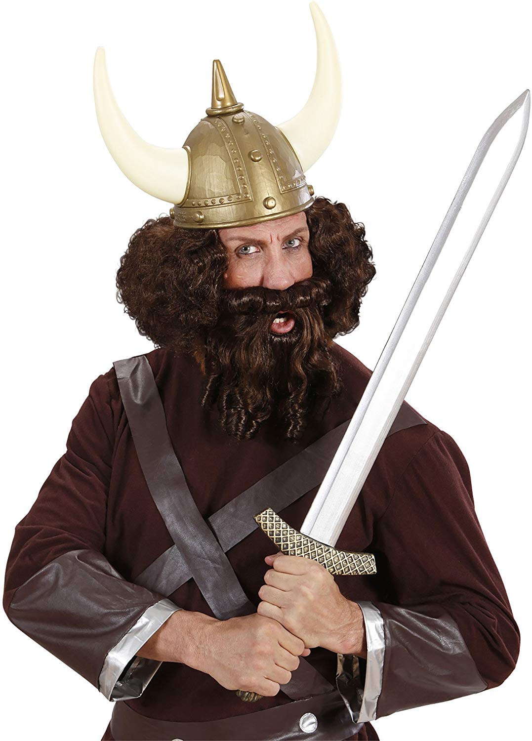 Metallic Crusader Sword 86cm Swords Novelty Toy Weapons & Armour for Fancy Dress Costumes Accessory, 86 cm - Image 2