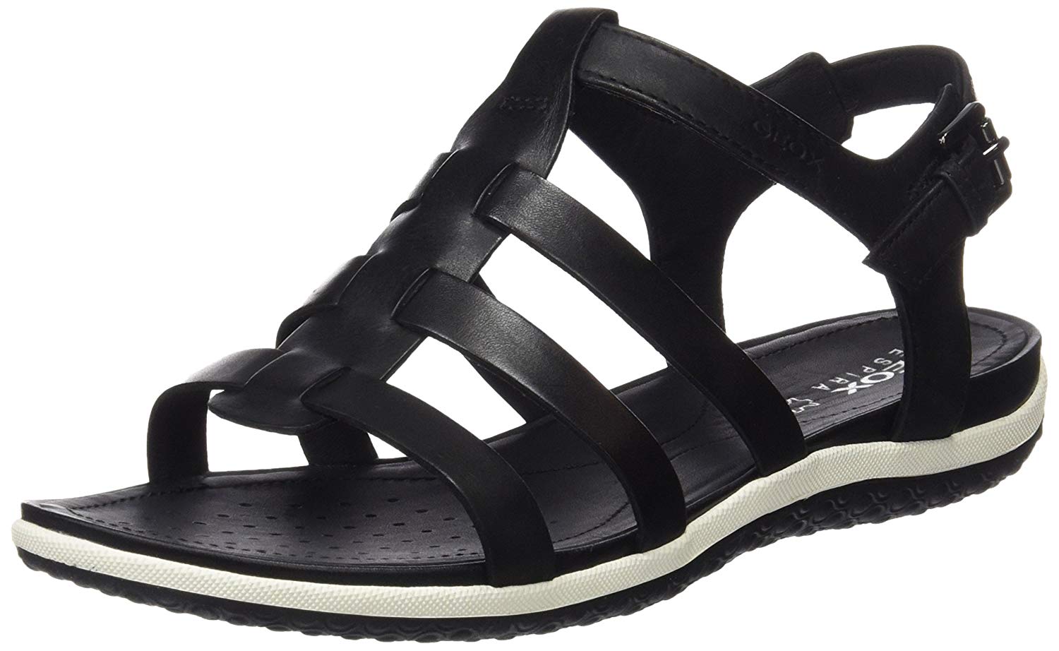 Geox Womens Vega Sandals, Black, 5 UK