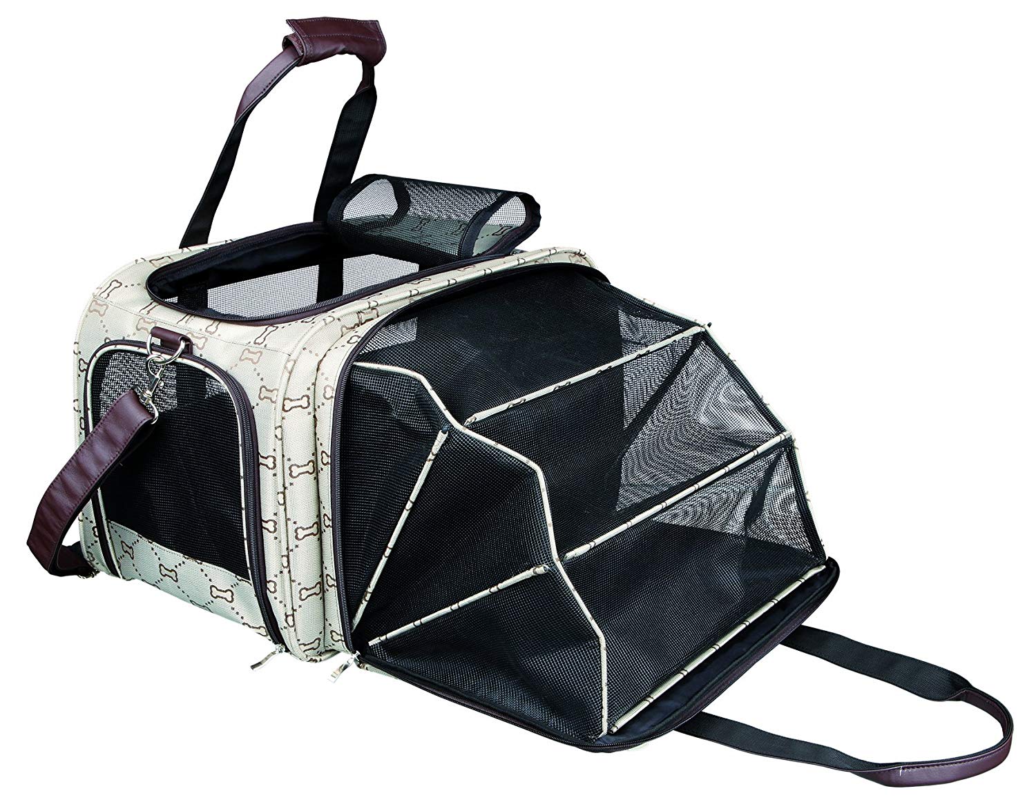 Trixie Maxima Carrier, 33 x 32 x 54 cm, Beige/ Brown, Beige and Brown, 54 cm L x 32 cm W x 33 cm H - Image 2