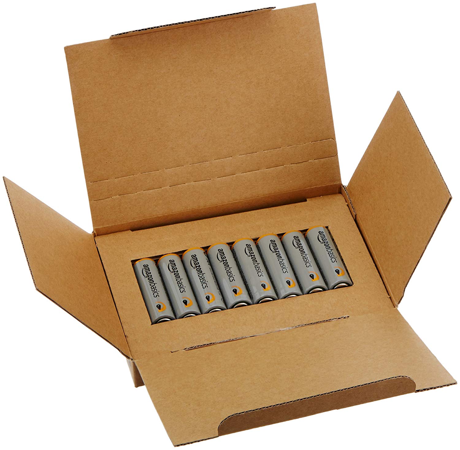 Amazon Basics 8-Pack AA Alkaline High-Performance Batteries, 1.5 Volt, 10-Year Shelf Life, Grey - Image 4
