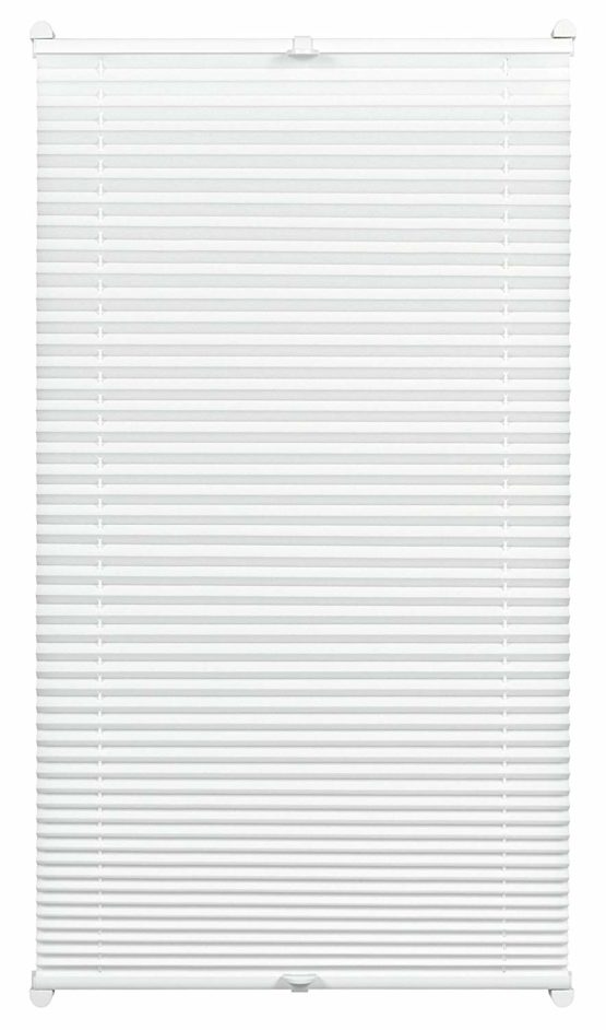 GARDINIA Pleated with a Thermal Back for Clamping, High Light Reflection, Energy Saving, Mounting Kit Included, EASYFIX Thermo-Pleated Blind with Two Operating Rails, White, 60 x 130 cm (WxH)