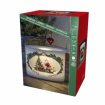 Konstsmide 1892-100 LED Wax Christmas Candle Advent Decoration Santa Delivering Presents and Tree Scene, Warm White, 14 cm x 19 cm
