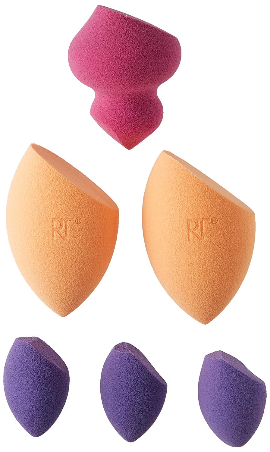 Real Techniques Miracle Complexion Sponges, Assorted Makeup Blending Sponges, Blend Foundation, Sculpt, and Conceal