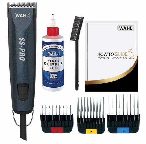 WAHL Dog Clippers, SS Pro Premium Dog Grooming Kit, Full Coat Dog Grooming Clippers for All Coat Types, Low Noise Corded Pet Clippers, Powerful and Quiet
