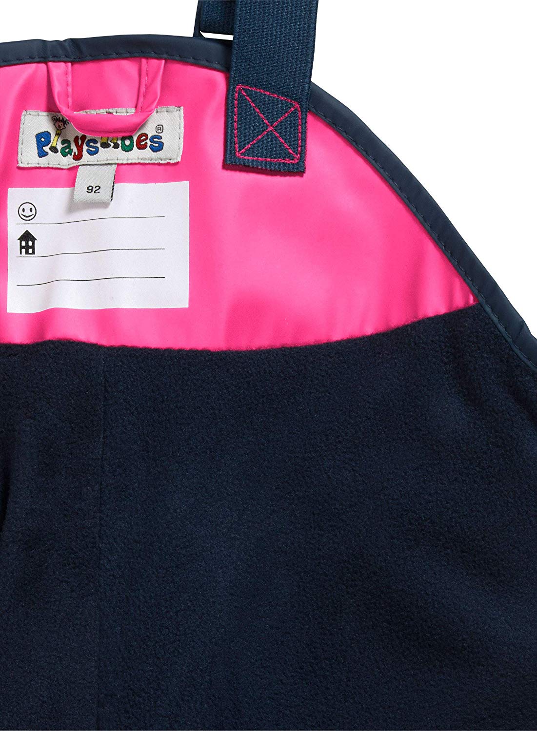 Playshoes Fleece 408622 Unisex Kids Rain Dungarees, Pink, 116 - Image 3