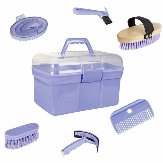 HKM 10475 Light Grooming Box Set for Horse Care, Filled 6 Pieces - Image 4