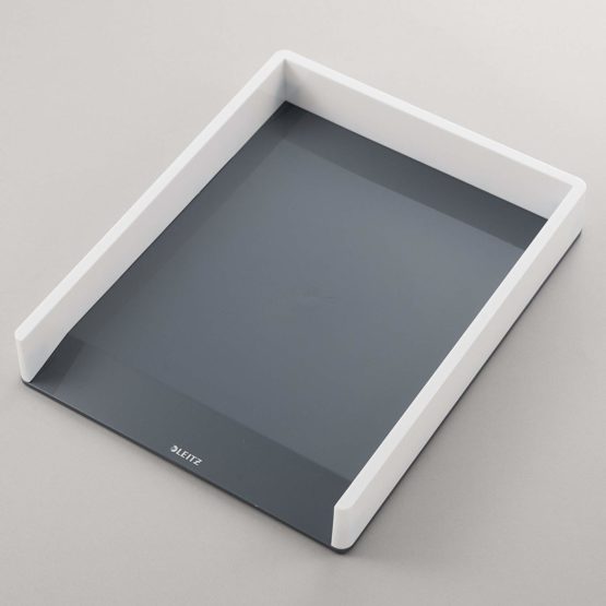 Leitz A4 Letter Tray, White/Grey, WOW Range, 53611001 - Image 2
