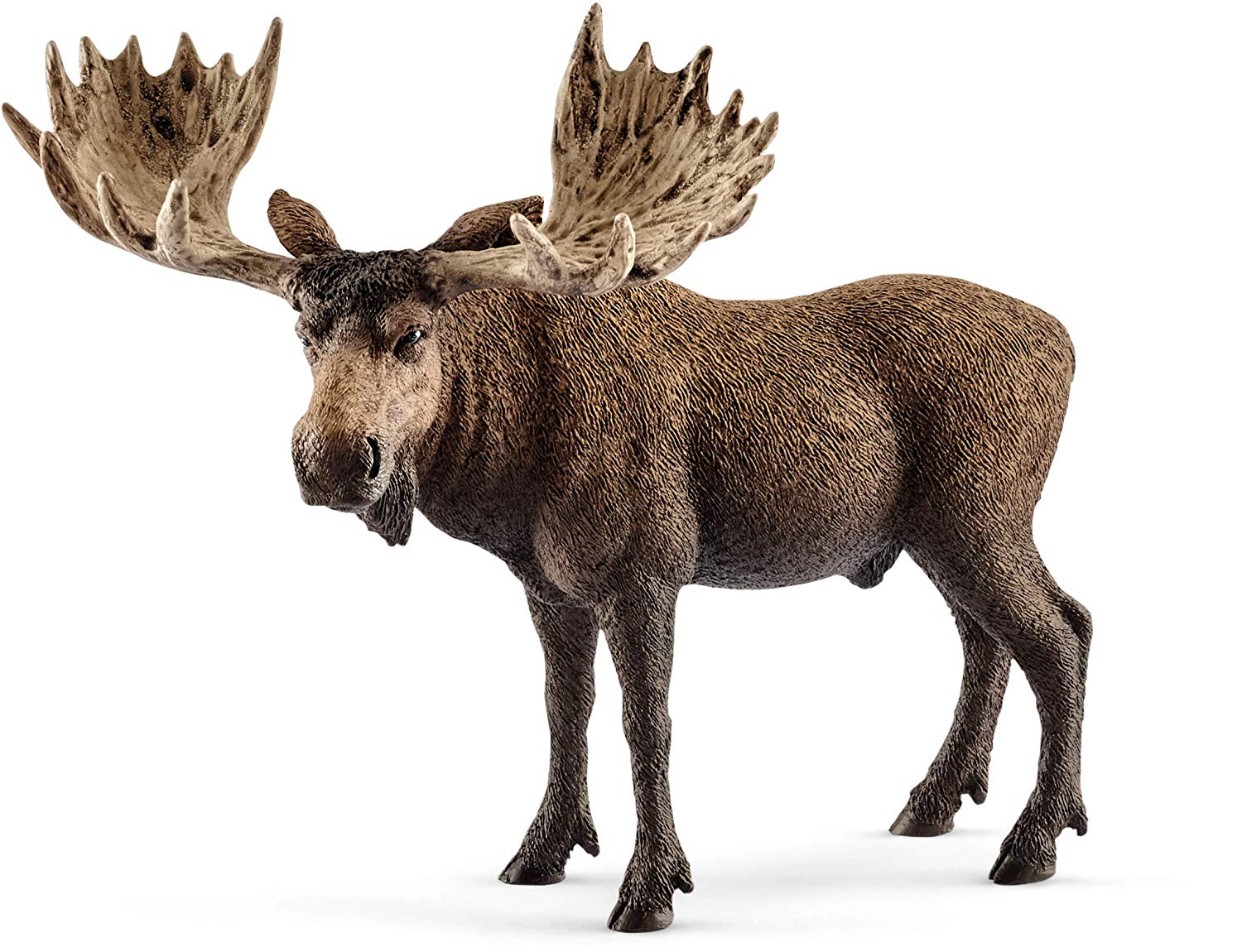 SCHLEICH 14781 Moose bull Wild Life Toy Figurine for children aged 3-8 Years, Brown, 4.1 inch