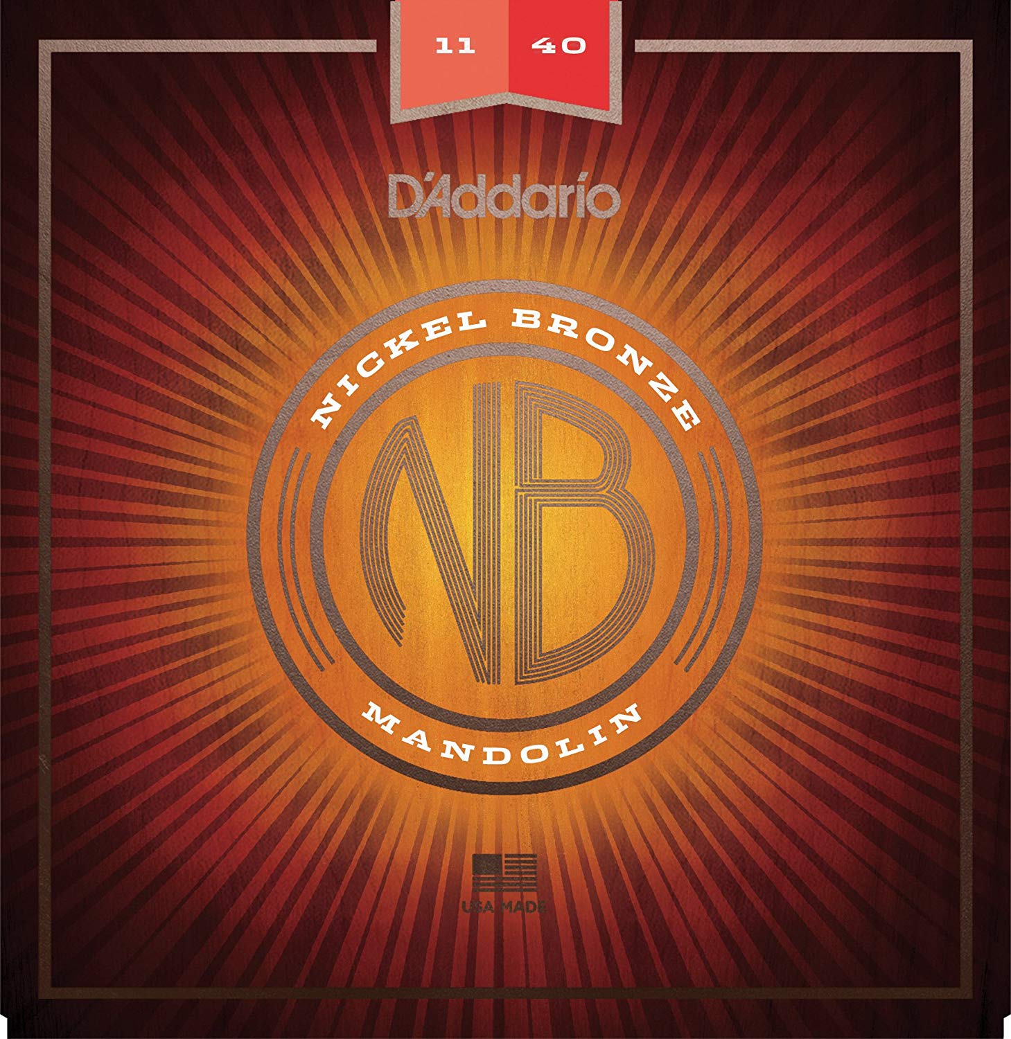 D'Addario NBM1140 11-40 Medium Nickel Bronze Mandolin Strings