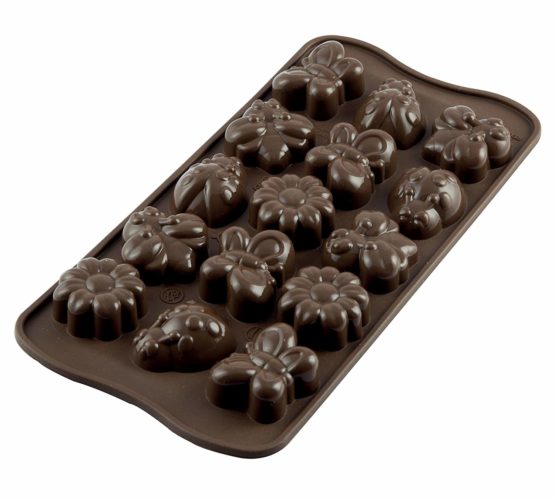 silikomart Silicone Chocolate Mould Springlife, Brown