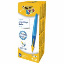 BIC Kids Learner Triangular Ballpoint Pens Twist System Blue Body 12 Box