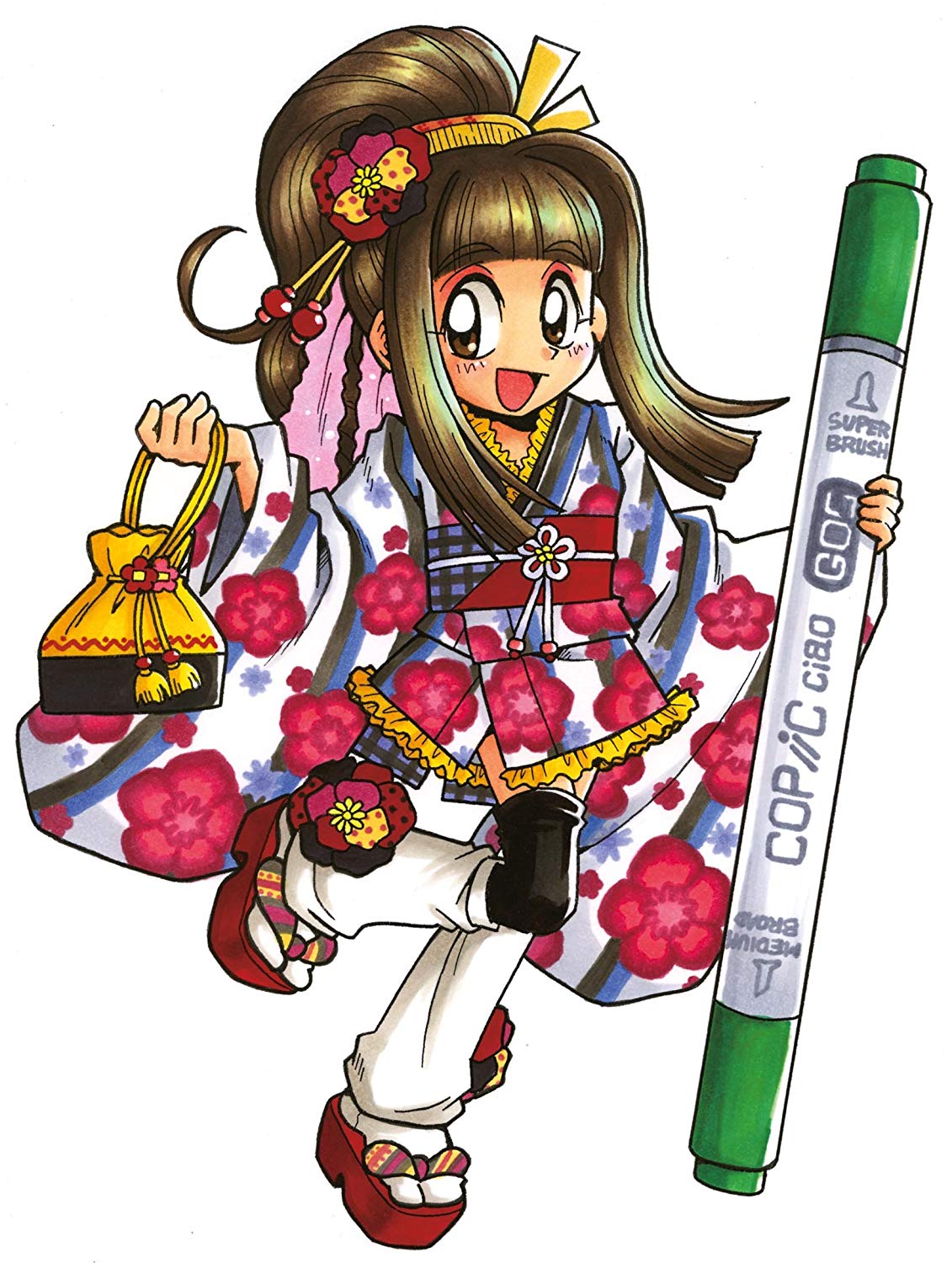 COPIC Ciao Coloured Marker Pen, 5+1 Set Manga 6, for Art & Crafts, Colouring, Graphics, Highlighter, Design, Anime - Image 3