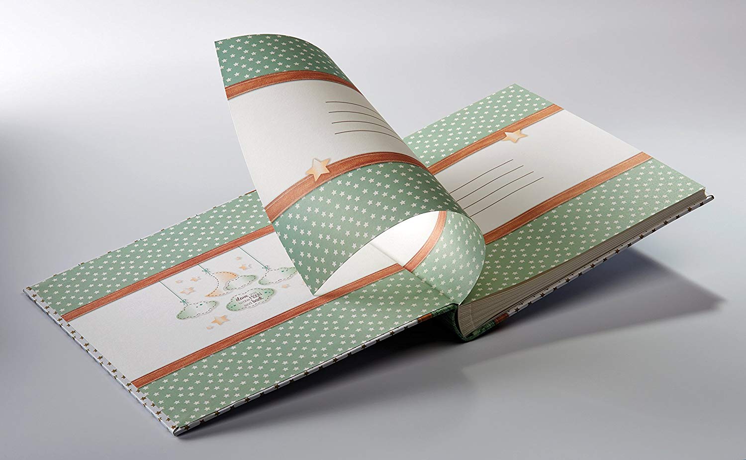 walther Design Photo Album 28 x 30,5 cm baby Album, Baby Stars&Moon / Little Wonder UK-209, Multicolor, 28 x 30.5 cm - Image 3