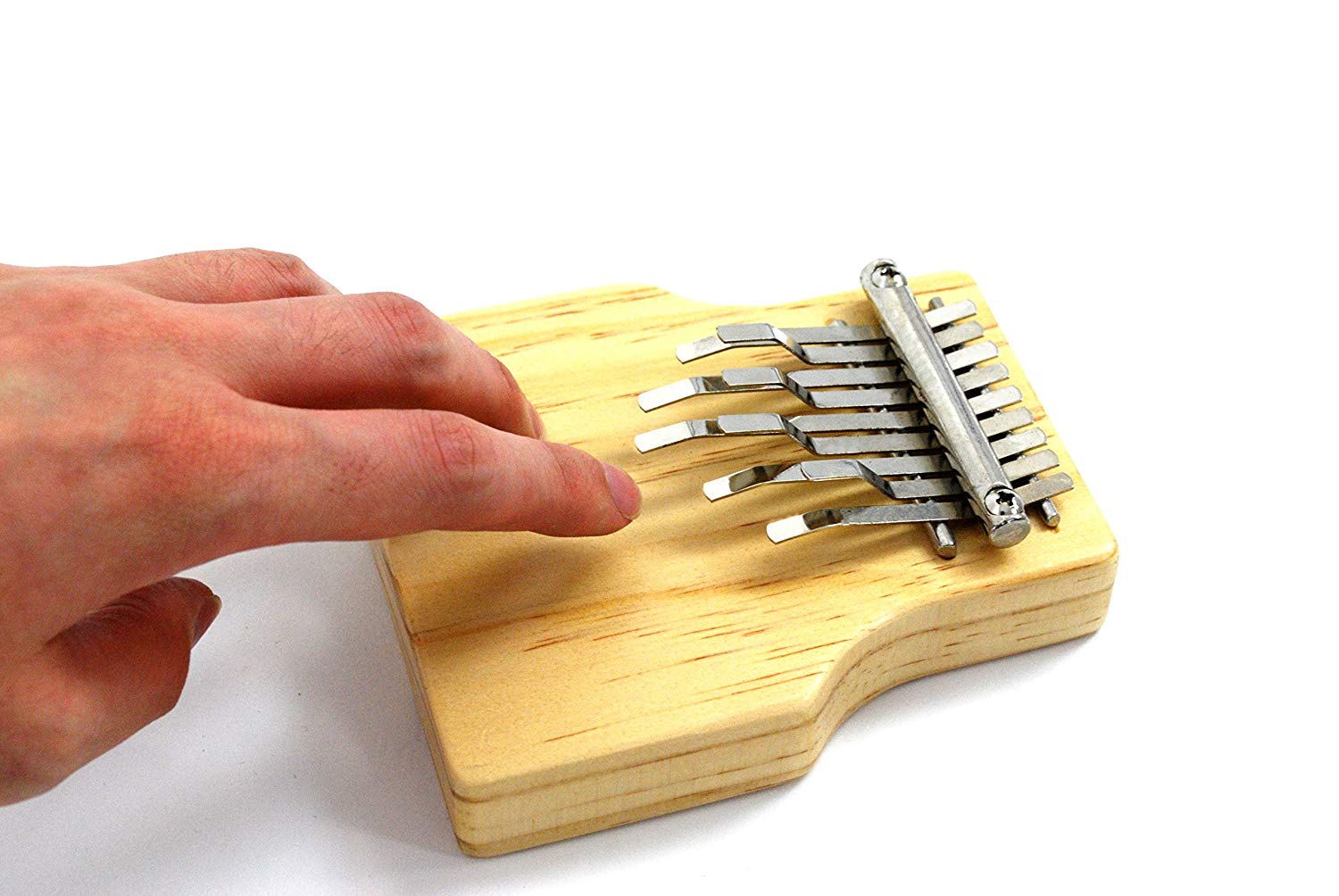 Meinl Percussion Solid Series Kalimba - Medium-Large Thumb Piano - Tuning A C C A A F E E B - Pine / Steel, Natural / Chrome (KA9-M) - Image 3