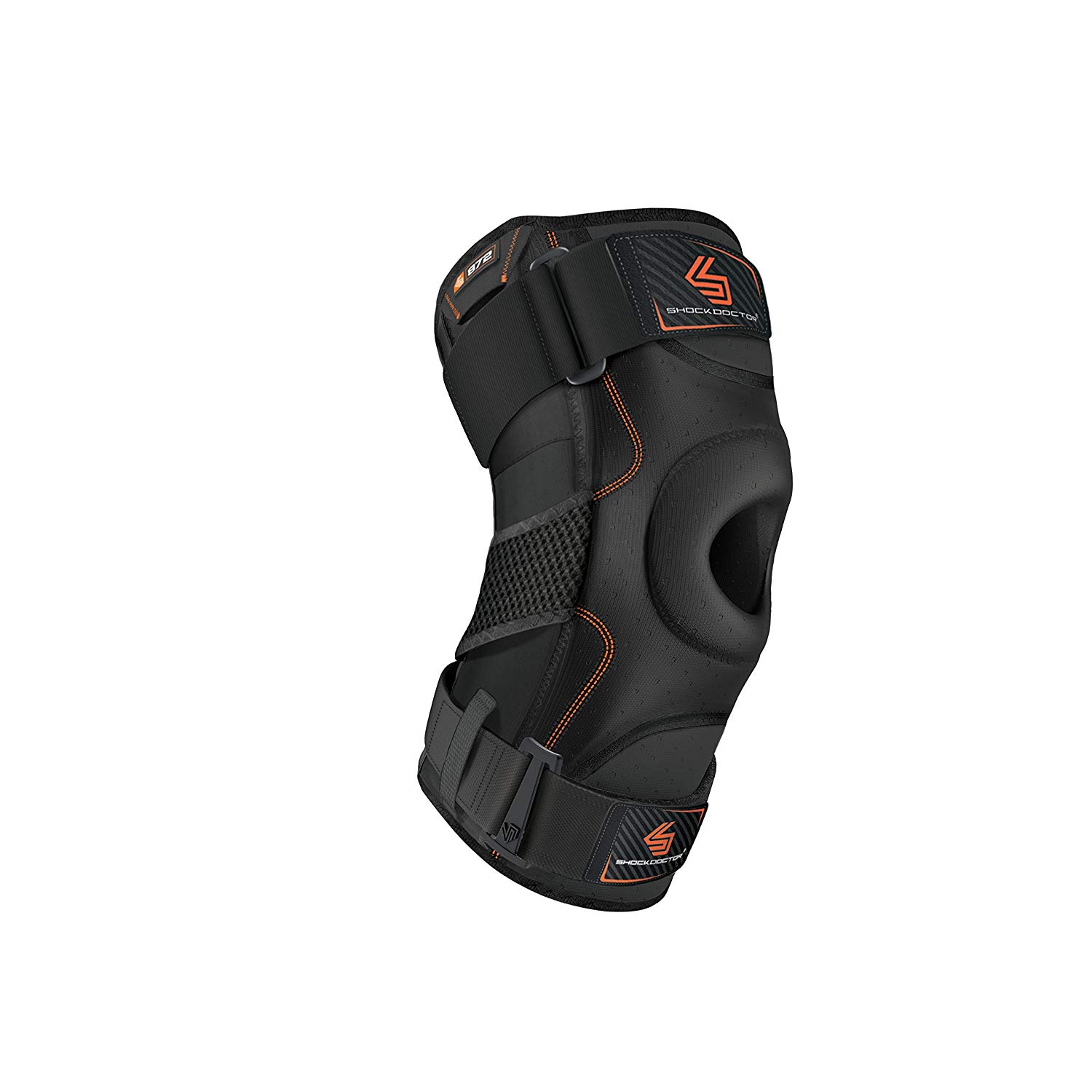 Shock Doctor Knee Support Brace with Polycentric Dual Hinges and Adjustable Straps for Adults, Black