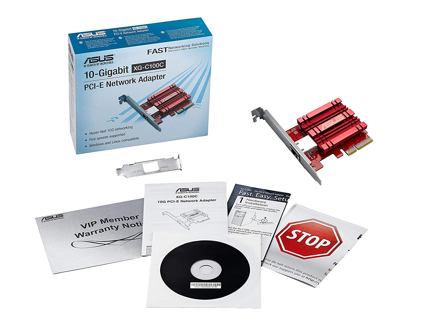 ASUS XG-C100C, Backward compatible 10GBase-T PCIe Network Adapter with 5/2.5/1G and 100Mbps standards - Image 3