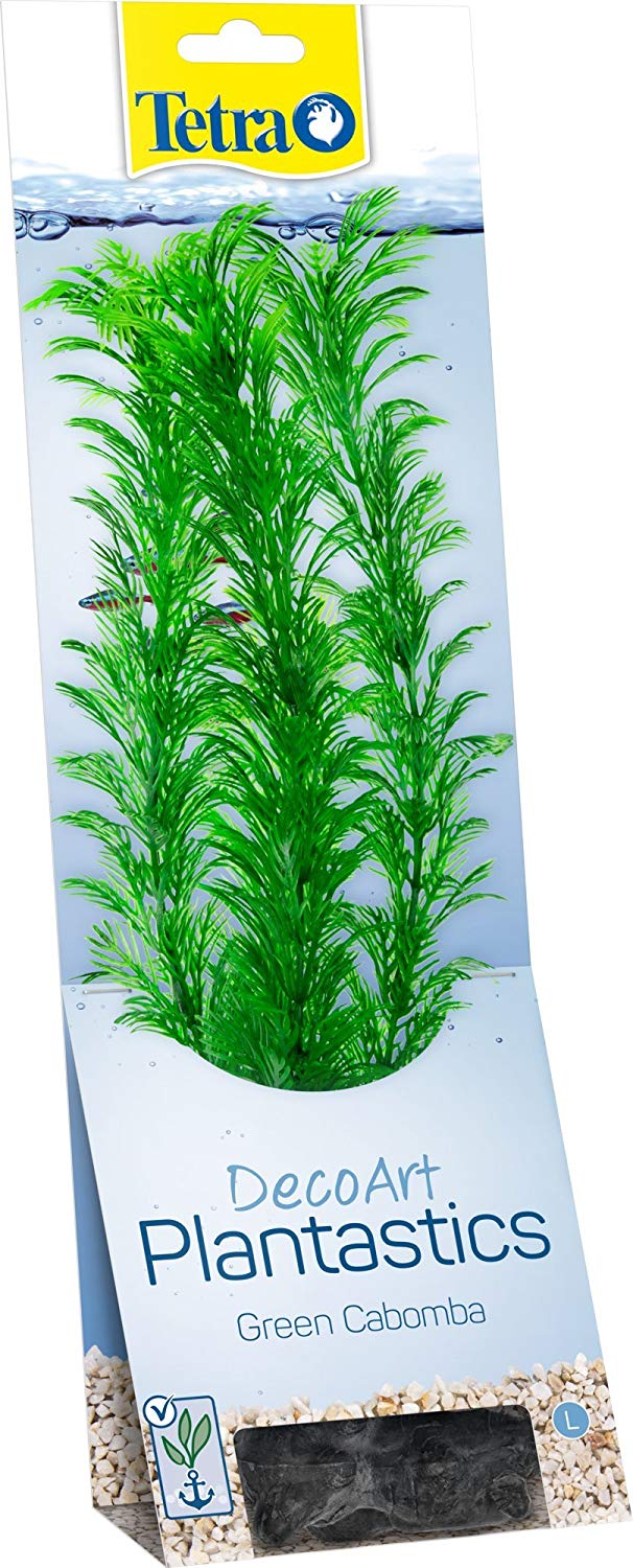 Tetra DecoArt Artificial Aquatic Plants for Aquarium Fish Tank Green Cabomba, Large