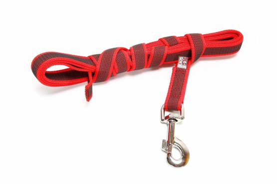 Julius-K9 216GM-R-3 Color & Gray Super-Grip Leash without Handle, 20 mm x 3 m, Red-Gray