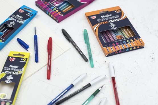 Helix Oxford Colour Gel Pens (x10 Pack Assorted Colours) with Plastic Free Packaging - Image 3