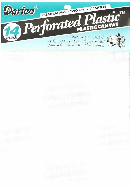 Darice Plastic Canvas Perforated Clear, 2 Pack, 29.97 x 21.08 x 0.03 cm