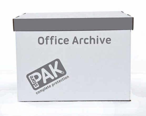 StorePAK Office Archive/Storage Cardboard Boxes & Lids Pack of 10. Good for Office, Home Storage & Moving House white & Grey - Image 2