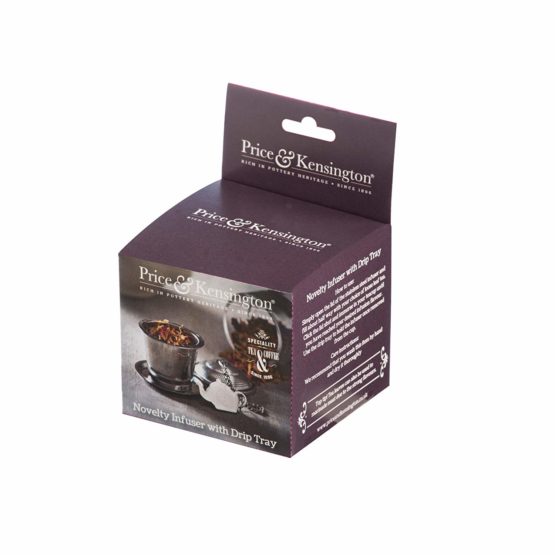 Price and Kensington Speciality Stainless Steel Novelty Tea Infuser with Drip Tray, Silver, 6x6x6 cm - Image 2