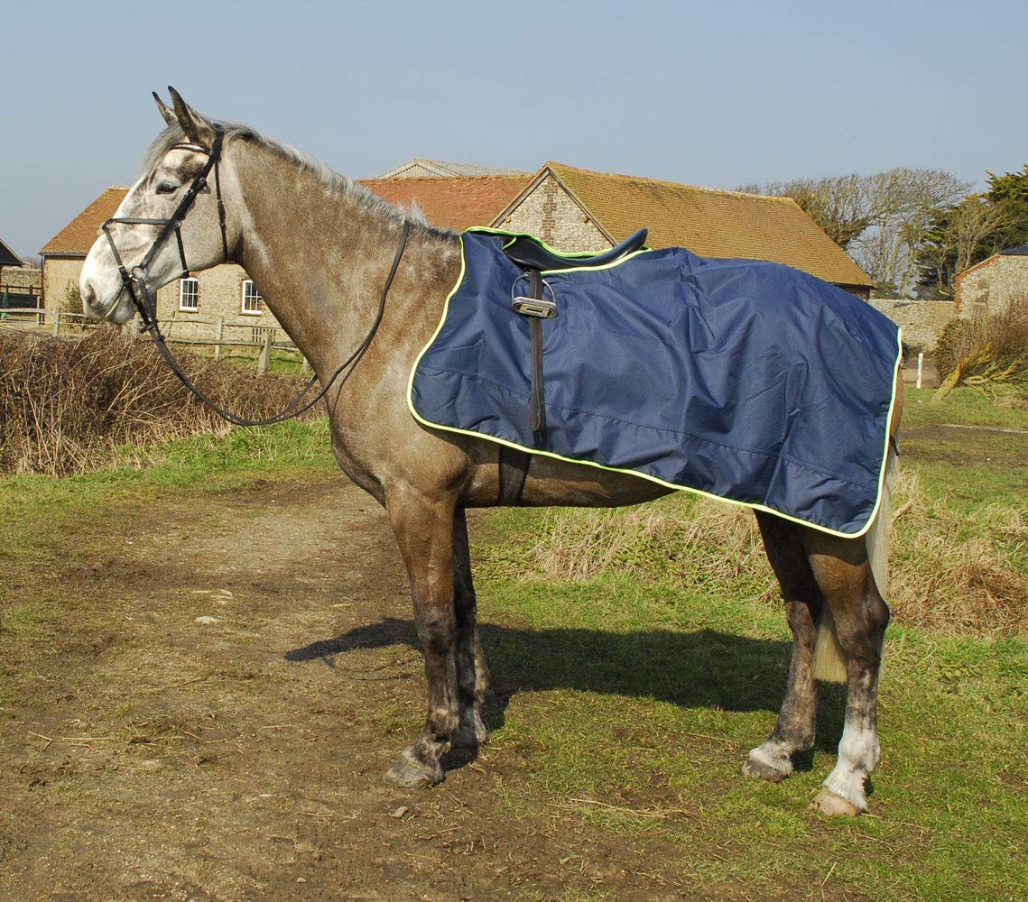 Rhinegold 3/4 Waterproof Cutaway Ride On, Navy/Yellow, Pony