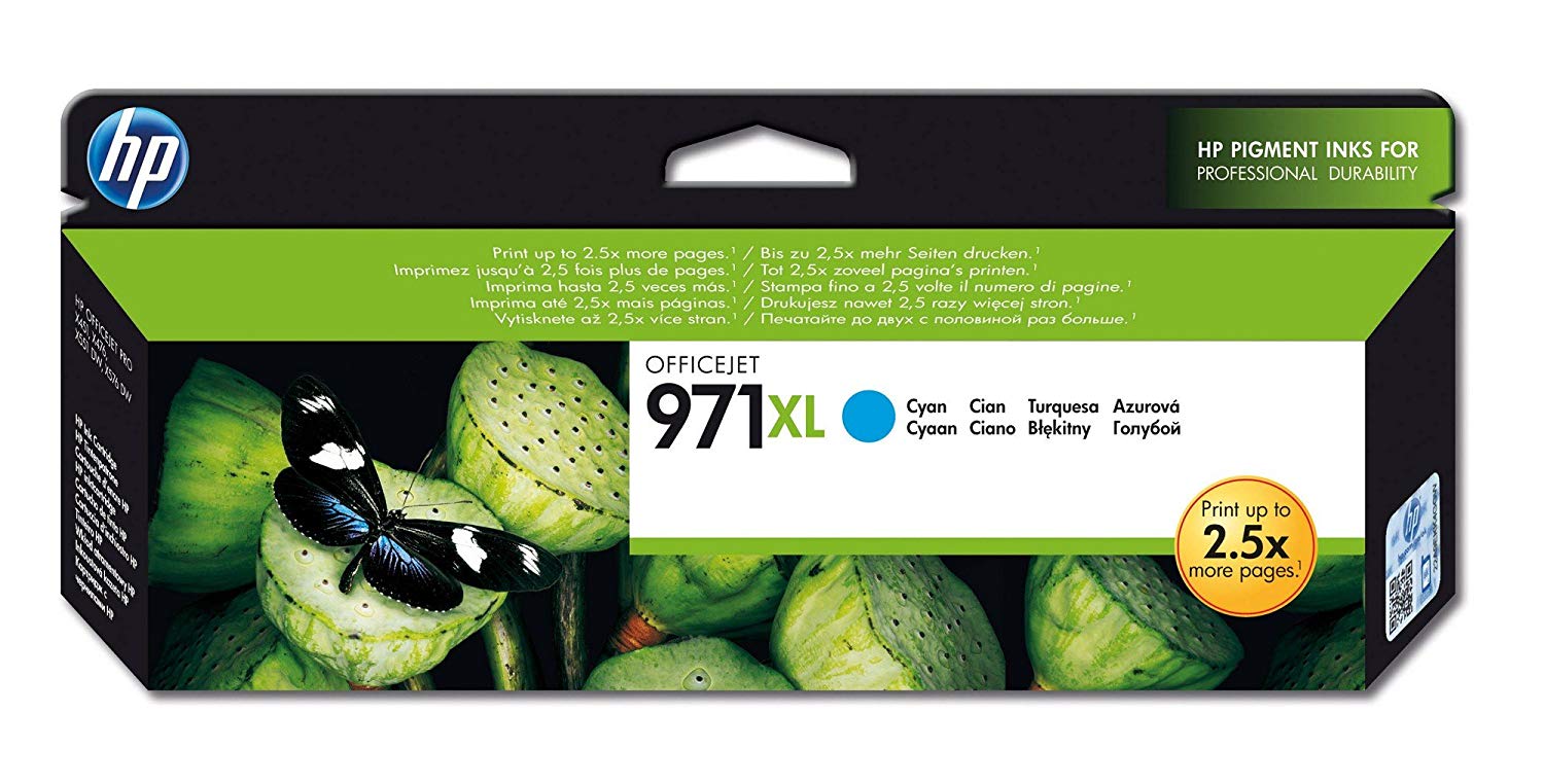 HP CN626AE 971XL High Yield Original Ink Cartridge, Cyan, Single Pack