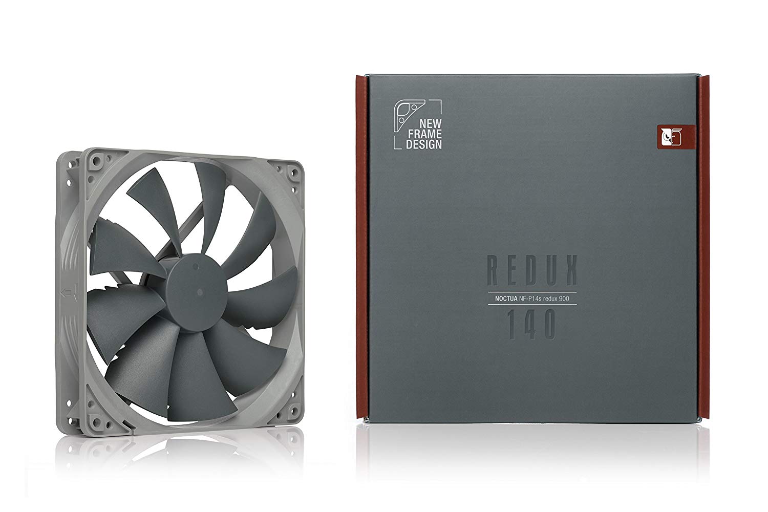 Noctua NF-P14s redux-900, Ultra Quiet Silent Fan, 3-Pin, 900 RPM (140mm, Grey), 140x140x25mm square - Image 4