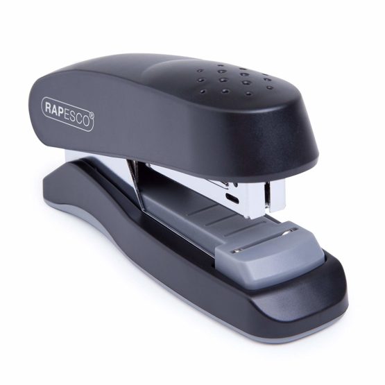 Rapesco 1064 Flat Clinch Heavy Duty Half Strip Stapler, 30 Sheet Capacity, Black - Image 2