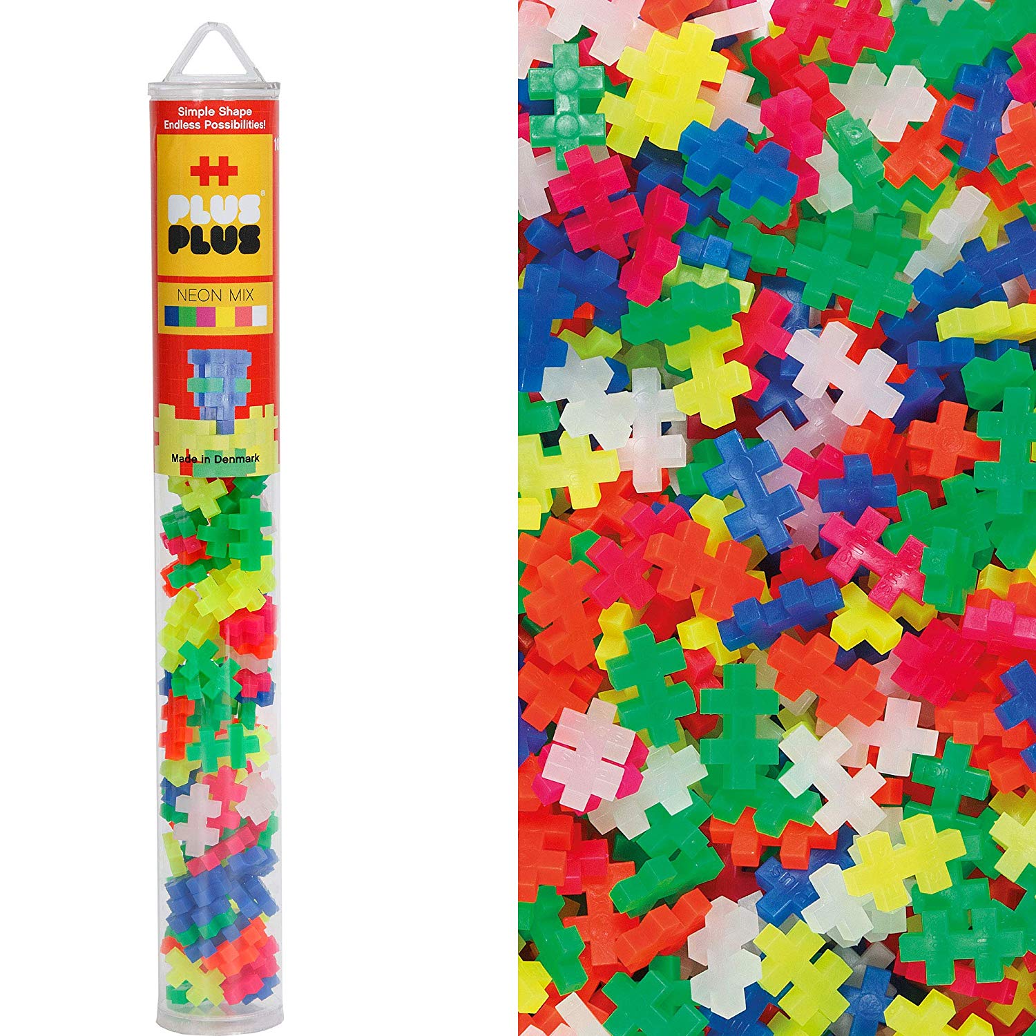 PLUS PLUS Building Blocks Toy, 100 pc Kids Construction Toys, Creative Learning Resources and STEM Play for Home and Travel
