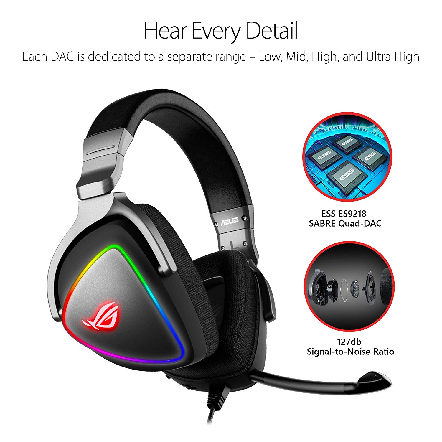 Asus - ROG Delta, Black - Image 2