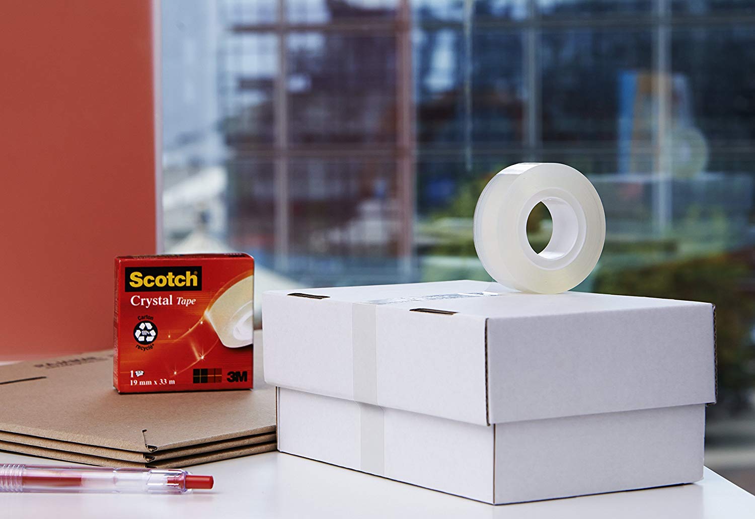 Scotch Crystal Tape, Refill Pack, 19 mm x25 m, 3 Rolls - Provides a Strong and Permanent Bond, Transparent, Standard - Image 3