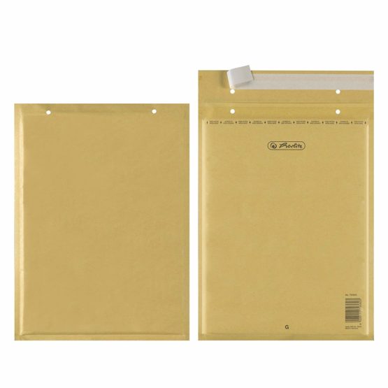 Herlitz Peel and Seal Protective Bag G - Brown (10 Pieces)