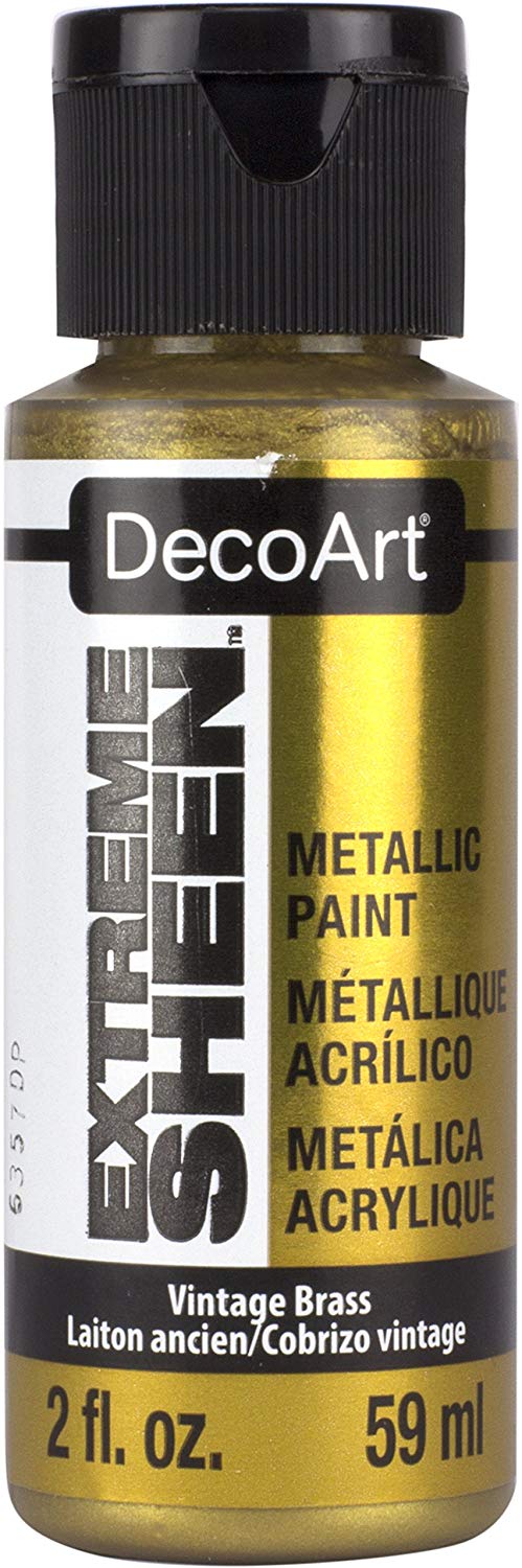 DecoArt Americana Extreme Sheen Jar of Paint, Acrylic, Vintage Brass, 3.5 x 3.5 x 10 cm, 60 ml (Pack of 1)