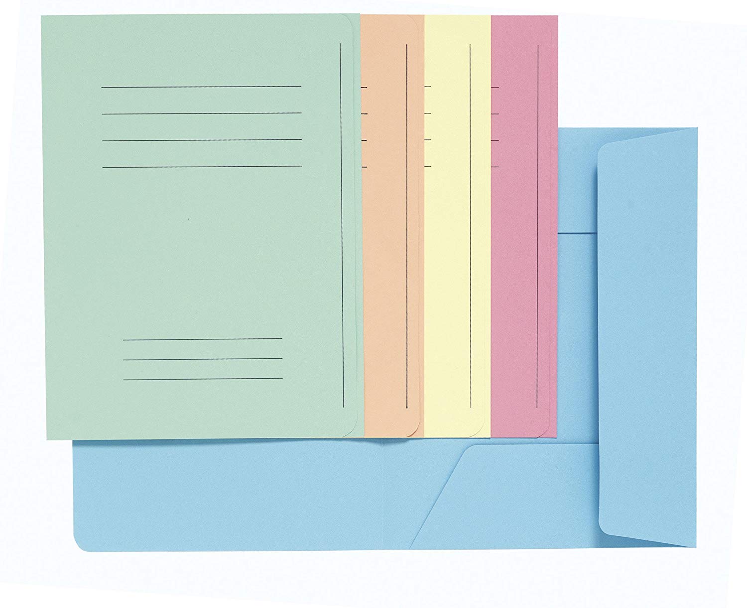 Exacompta, Ref 235000E, Super 210 Printed 3 Flap Folders, 240 x 320mm in Size, Suitable for A4 Documents, 210gsm Card