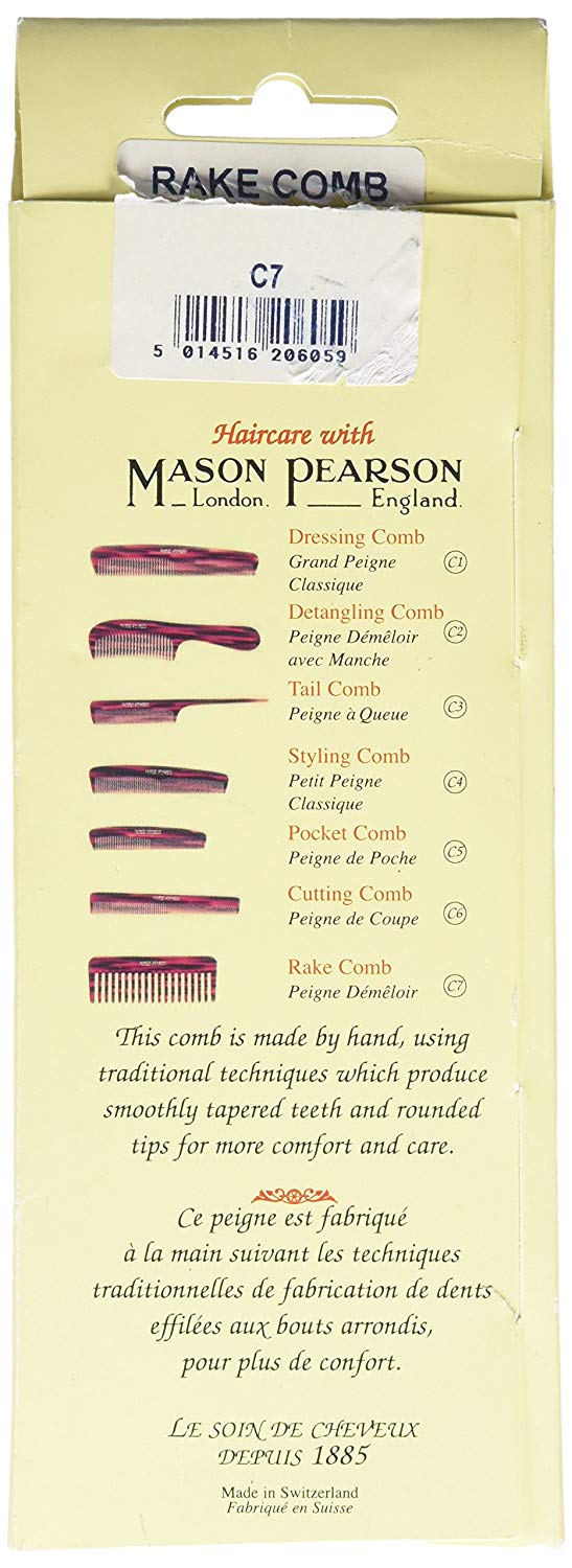 Mason Pearson Rake Comb, Brown - Image 3