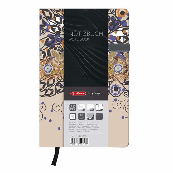 Herlitz A5 My Book Lady Romantic Design Hardcover Notebook with Magnetic Closure and Pen Loop