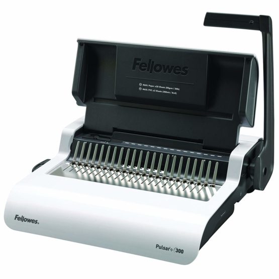 Fellowes 5627609 Pulsar Plus 300 Sheet Manual Comb Binder with Clear Binding Covers - Image 3