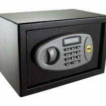 Yale Y-MS0000NFP Medium Digital Safe, Steel Construction, LCD Display, Steel Locking Bolts, Emergency Override Key, Wall And Floor Fixings, 16 Litre Capacity 25 x 35 x 25 cm, Home Office Safe