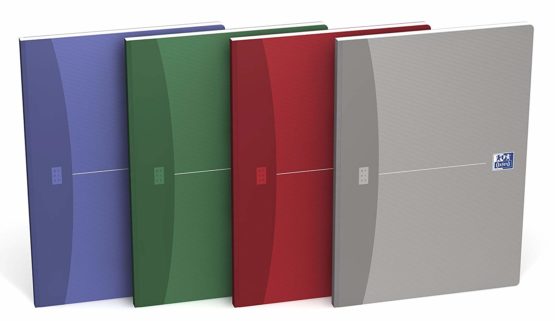 Oxford 100100923 Broschiertes Book Essentials Pack of 4 Different Coloured A4 Squared 96 Sheets Soft Cover