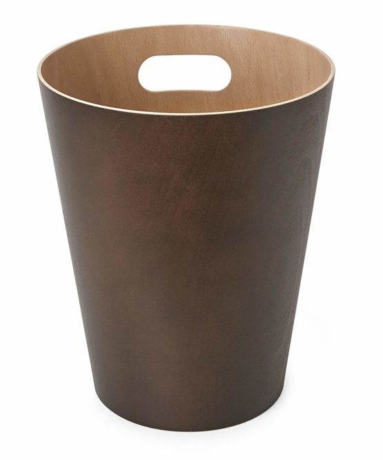 Woodrow 2 Gallon Modern Wooden Trash Can Wastebasket or Recycling Bin for Home or Office, Espresso - Image 4
