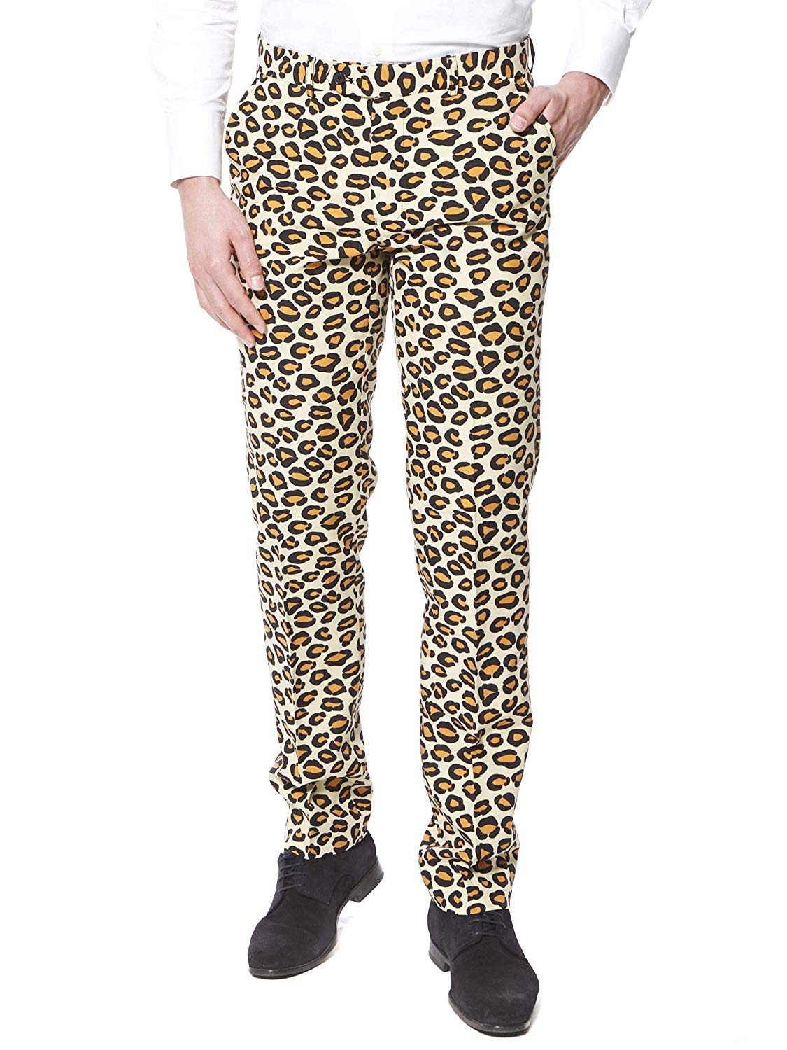 OppoSuits OSUI-0004-EU46 Crazy Prom Suits for Men - The Jag - Comes with Jacket, Pants and Tie in Funny Designs, Brown, 36 - Image 3