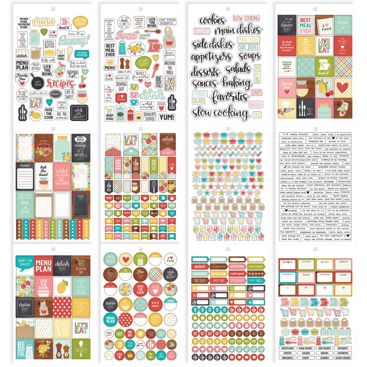 Simple Stories Recipe Sticker Tablet, Multicoloured,20.9 x 14 x 0.4 cm - Image 2