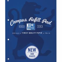 Oxford Campus, A4 Lined Paper Refill Pad, 300pg, Navy, 1 Notebook