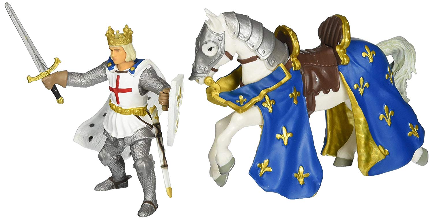 Papo, Realistic Saint Louis And Horse Figure Toy for Kids, Ages 3+, Historical Collection, Creative Play Historical World - Image 2