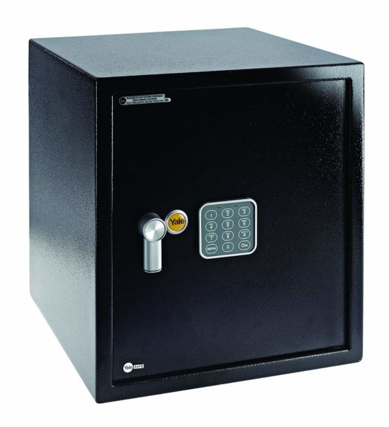 Yale YSV/390/DB1 Large Value Safe, Digital Keypad, LED Light Indicators, 15mm Steel Locking Bolts, Emergency Override Key, Wall And Floor Fixings, Black Finish, 40 Litre Capacity 39 x 35 x 36 cm - Image 2