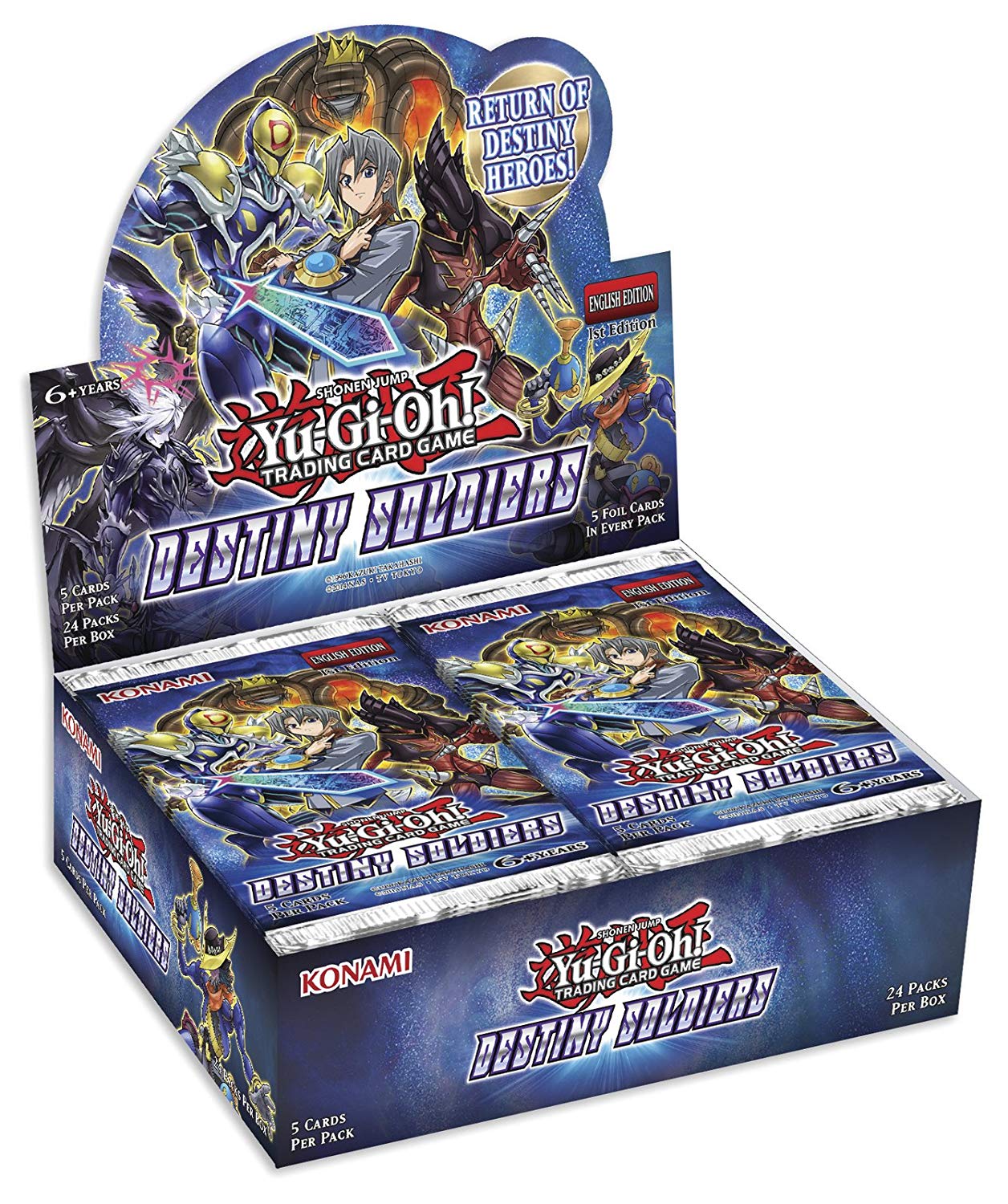 Yu-Gi-Oh! TCG Destiny Soldiers Trading Card Booster Box (24 packs), Black, Medium