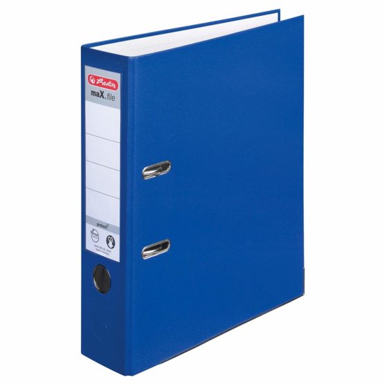 Herlitz max Protect A4 8cm Lever Arch File - Blue (5 Pieces)